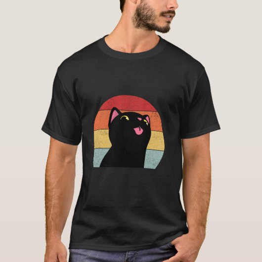 黒猫のパパ 黒猫の態度 猫の親 猫の文化 Tシャツ (正面)