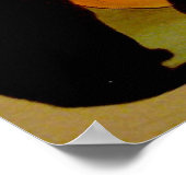 黒猫のパンプキン ハロウィン ポスター (角)