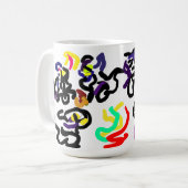 黒猫のパーティー コーヒーマグカップ (正面左)