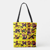 黒猫のパーティー トートバッグ (裏面)