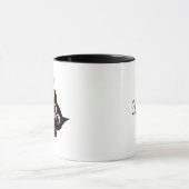 黒猫のピンクハートコーヒー好きマグ マグカップ (中央)