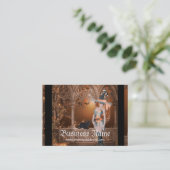 黒猫のファンタジーの名刺を持つ魔法使い 名刺 (スタンド正面)