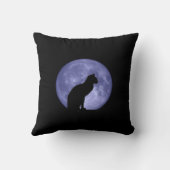 黒猫のブルームーンのMojoの枕 クッション (裏面)