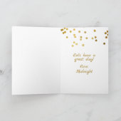 黒猫のプレゼント誕生日カード カード (内部)