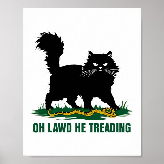 黒猫のヘビOh Lawd彼は自然を踏む ポスター (正面)