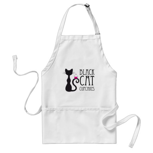 黒猫のベーカリーのロゴの商品 スタンダードエプロン (正面)