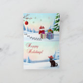 黒猫のホリデー カード (内部)