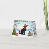 黒猫のホリデー カード (正面)