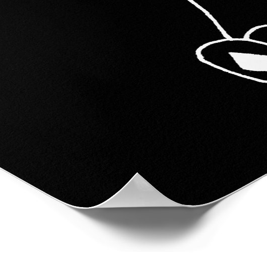 黒猫のポスターは部屋を出ないで ポスター (角)