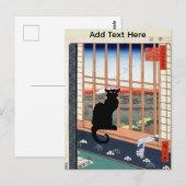黒猫のポストカード ポストカード (正面/裏面)