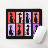 黒猫のポップアートのギフト マウスパッド (マウス)