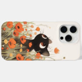 黒猫のポピー畑 Case-Mate iPhoneケース (裏面 (横))