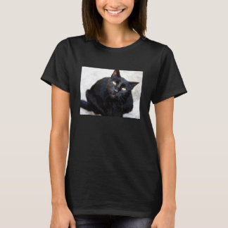黒猫のポートレート Tシャツ