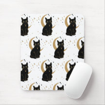 黒猫のマウスパッド