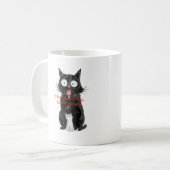 黒猫のマグカップ コーヒーマグカップ (正面左)