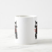 黒猫のマグカップ コーヒーマグカップ (中央)