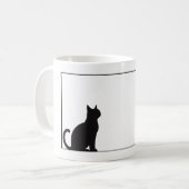 黒猫のマグカップ コーヒーマグカップ (正面左)