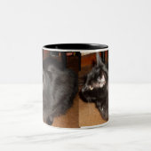黒猫のマグカップ ツートーンマグカップ (中央)