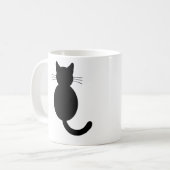 黒猫のマグ コーヒーマグカップ (正面左)