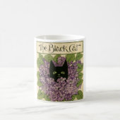 黒猫のマグ、1898年のヴィンテージの黒猫 コーヒーマグカップ (中央)