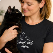 黒猫のママTシャツ - かわいい猫好きへのギフト Tシャツ