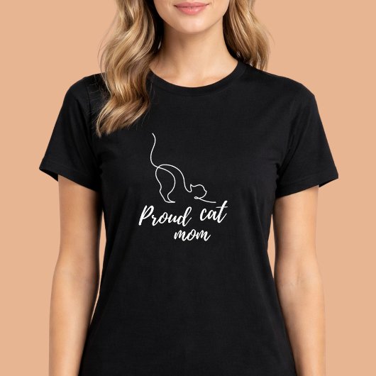 黒猫のママTシャツ - かわいい猫好きへのギフト Tシャツ