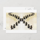 黒猫のマーチ・ルイス・ワイン ポストカード (正面/裏面)