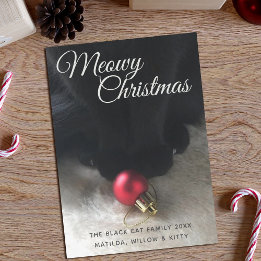 黒猫のミャウクリスマス ホリデーカード