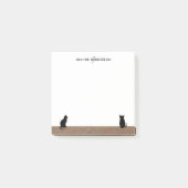 黒猫のモモダンノグラム名がシルエット表示 ポストイット (正面)