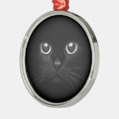 黒猫のユール(キリスト降誕祭)のクリスマスのオーナメント メタルオーナメント (左)