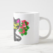 黒猫のラインの秋 ジャンボコーヒーマグカップ (右)