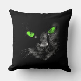 黒猫のルール – 緑の目 クッション