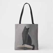 黒猫のロイヤルティトートバッグ
