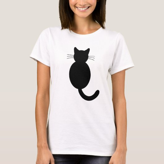 黒猫のワイシャツ Tシャツ (正面)