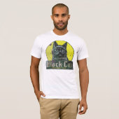 黒猫のヴィンテージ Tシャツ (正面フル)
