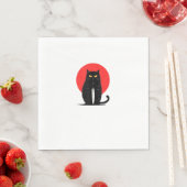 黒猫の人殺し連続殺人犯ハロウィングラフィック スタンダードランチョンナプキン (インサイチュ)