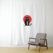 黒猫の人殺し連続殺人犯ハロウィングラフィック タペストリー (インサイチュ)