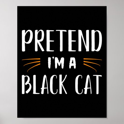 黒猫の仮装パーティーおもしろい ポスター (正面)