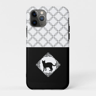 黒猫の円 iPhone 11 PROケース