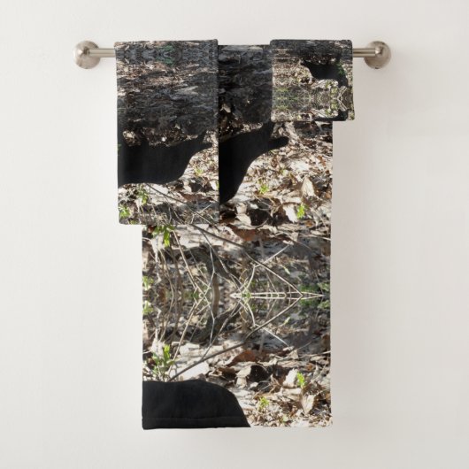 黒猫の写真 バスタオルセット (インサイチュ)