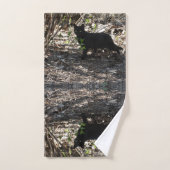 黒猫の写真 バスタオルセット (ハンドタオル)