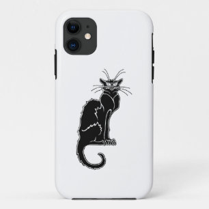 黒猫の動物のシルエット iPhone 11 ケース