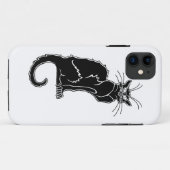 黒猫の動物のシルエット Case-Mate iPhoneケース (裏面(横))