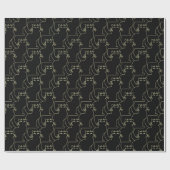 黒猫の包装紙猫のクリスマスの紙 ラッピングペーパー (フラット)