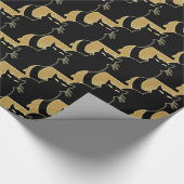 黒猫の包装紙猫のクリスマスの紙 ラッピングペーパー (角)