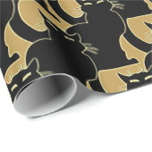 黒猫の包装紙猫のクリスマスの紙 ラッピングペーパー (ロールコーナー)