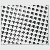 黒猫の包装紙 ラッピングペーパー (フラット)