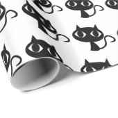 黒猫の包装紙 ラッピングペーパー (ロールコーナー)