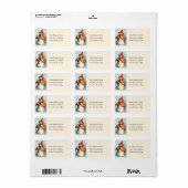 黒猫の可愛い小さな魔女住所 シール (フルシート)