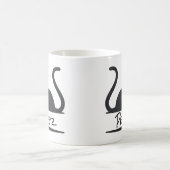 黒猫の名入れデザイン コーヒーマグカップ (中央)